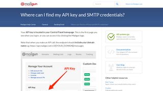 Where can I find my API key and SMTP credentials? – Mailgun Help ...