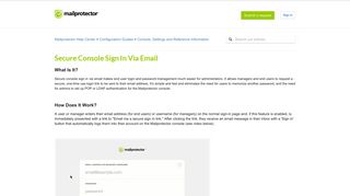 Secure Console Sign In Via Email – Mailprotector Help Center