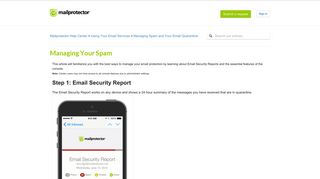 Managing Your Spam – Mailprotector Help Center