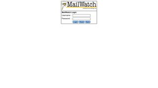 MailWatch Login Page
