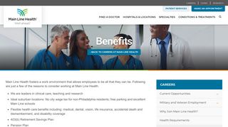 Benefits | Careers | Main Line Health | Philadelphia, Pennsylvania