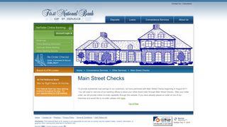 Main Street Checks - First National Bank of St. Ignace