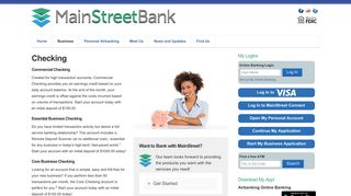 Checking - MainStreet Bank