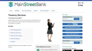 Treasury Services - MainStreet Bank