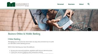 Business Online & Mobile Banking › Mainstreet Community Bank of ...