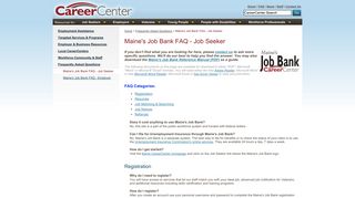 Maine's Job Bank FAQ - Job Seeker | Maine CareerCenter