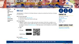 MMA Email - IT Department - Maine Maritime Academy