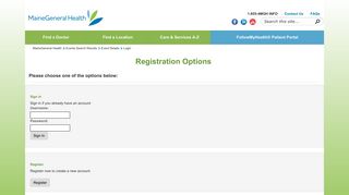 Login - MaineGeneral Medical Center
