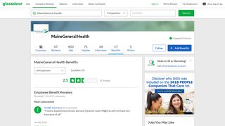 MaineGeneral Health Employee Benefits and Perks | Glassdoor