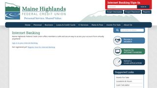 Internet Banking - Maine Highlands Federal Credit Union
