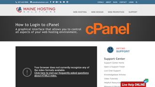 How to Login to cPanel » Maine Hosting Solutions - WordPress ...