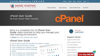 cPanel User Guide - MHS University - Maine Hosting Solutions