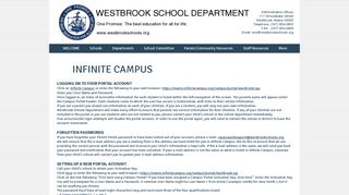 westbrook | Infinite Campus - Westbrook School Department