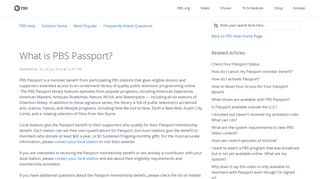 What is PBS Passport? : PBS Help
