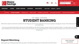 Student Banking | Maine Savings Federal Credit Union