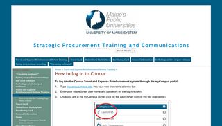 How to log in to Concur - Strategic Procurement Training and ...