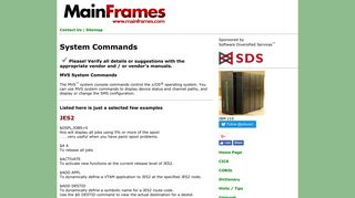 Mainframe System Commands - Mainframes.com