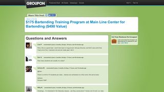 Discussion: $175 Bartending Training Program at Main Line Center for ...