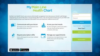 MyChart - Login Page - Main Line Health