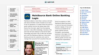 MainSource Bank Online Banking Login - Login Bank