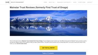 Mainstar Trust Reviews (Independent) - Innovative Advisory Group