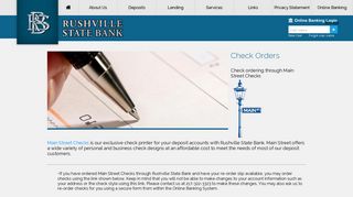 Check Orders - Rushville State Bank