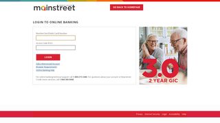 Mainstreet Credit Union - Menu