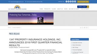 Press Release « Maison Insurance - Coastal Property ... - 1347pih.com