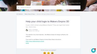 Help your child login to Makers Empire 3D | Makers Empire Help Center