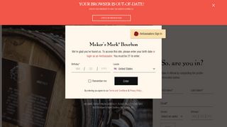 Sign Up | Become A Maker's Mark Ambassador | Maker's Mark