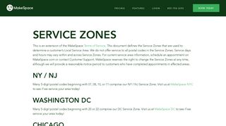 MakeSpace - Service Zones