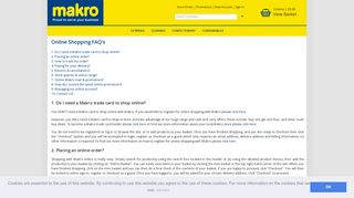 Makro Wholesale Online Shopping FAQ's - makro.co.uk