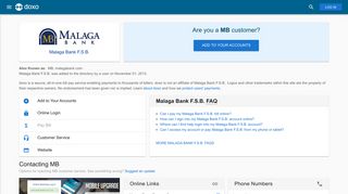 Malaga Bank F.S.B. (MB): Login, Bill Pay, Customer Service and Care ...