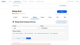 Working at Malaga Bank: Employee Reviews | Indeed.com