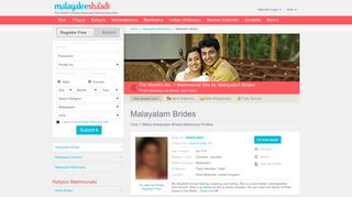 Malayalam Brides - No 1 Site for Malayalam ... - Malayalee Shaadi