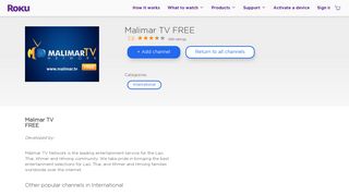 Malimar TV FREE | Roku Channel Store | Roku