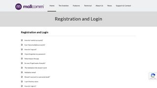 Registration and Login - Mallcomm