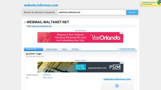 webmail.maltanet.net at WI. go.net.mt - Login - Website Informer