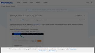 Manage subscriptions in My Account | Official Malwarebytes Support