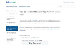How do I find my Malwarebytes Premium license key? – 2Checkout ...