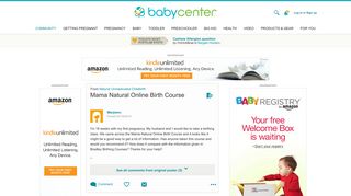 Mama Natural Online Birth Course - BabyCenter