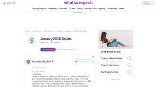 Au natural birth? - January 2018 Babies | Forums | What to Expect