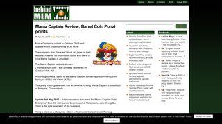 Mama Captain Review: Barrel Coin Ponzi points - BehindMLM