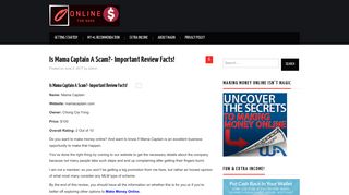 Is Mama Captain A Scam?- Important Review Facts! -