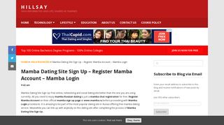 Mamba Dating Site Sign Up - Register Mamba Account - Mamba Login