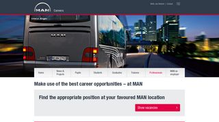 Jobs for experienced professionals at MAN | MAN Careers