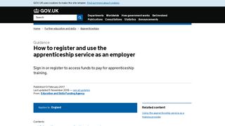How to register and use the apprenticeship service as an employer ...