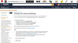 Amazon.com Help: Change Your Account Settings