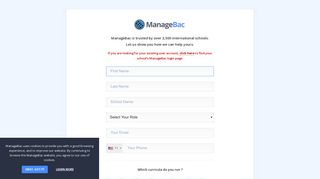 Sign Up - ManageBac