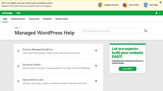 Managed WordPress | GoDaddy Help